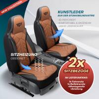 Pilot Sitzbezüge für Citroen C1 1. Gen. ab 2005-2014 (Schwarz-Braun) APOL511 | Mit ABE