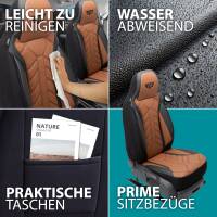 Pilot Sitzbezüge für BMW 1er F52 ab 2017 (Schwarz-Braun) APOL511 | Mit ABE