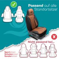 Pilot Wohnmobil Sitzbezüge für Fleetwood Enterprises E-Traveler Class E (Schwarz-Braun) Leder | Prime APOL511