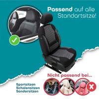 Sitzbezüge für Chevrolet Matiz 2 ab 2005-2018 in (Schwarz-Grau) AION109 | Mit ABE