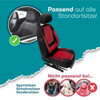 Sitzbezüge für Volvo S60 V60 3 Gen. ab 2018 in (Schwarz-Rot) AION102 | Mit ABE