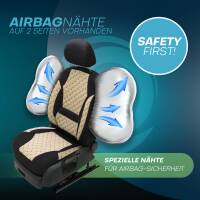 Sitzbezüge für Opel Agila B ab 2008-2014 in (Schwarz-Beige) AION105
