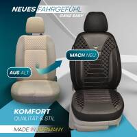 Sitzbezüge für Mazda 3 2.Gen. ab 2009-2013 in (Schwarz-Weiß) JOLT808 | Mit ABE