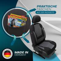 Sitzbezüge für Renault Trafic 3 ab 2014 in (Schwarz-Grau) AION109 | Mit ABE