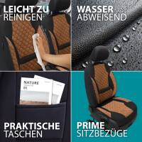 Sitzbezüge für Volvo S70 V70 3 ab 2007-2016 in (Schwarz-Braun) AION111
