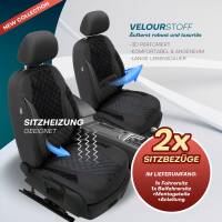 Sitzbezüge für Kia Carens 3 UN ab 2006-2013 in (Schwarz) AION104 | Mit ABE