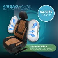 Sitzbezüge für Volvo S80 1&2 ab 1998-2016 in (Schwarz-Braun) AION111 | Mit ABE