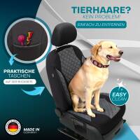 Sitzbezüge für Kia Sorento 1 JC ab 2002-2009 in (Schwarz-Grau) AION109 | Mit ABE