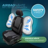 Sitzbezüge für Kia Sorento 1 JC ab 2002-2009 in (Schwarz-Grau) AION109 | Mit ABE