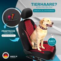 Sitzbezüge für Peugeot 206 206+ ab 1998-2012 in (Schwarz-Rot) AION102 | Mit ABE