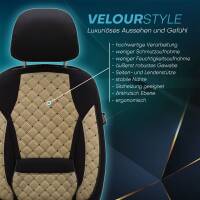 Sitzbezüge für Mercedes EQV 447 ab 2020 in (Schwarz-Beige) AION105