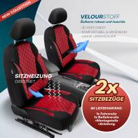 Sitzbezüge für Lexus RX 2 ab 2003-2009 in (Schwarz-Rot) AION102 | Mit ABE