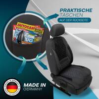 Sitzbezüge für Toyota Avensis T22 ab 1998-2002 in (Schwarz) AION104 | Mit ABE