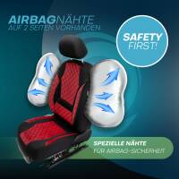 Sitzbezüge für Ford Transit 7 ab 2014 in (Schwarz-Rot) AION102