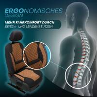 Sitzbezüge für Volvo S60 V60 2.Gen. ab 2010-2018 in (Schwarz-Braun) AION111 | Mit ABE