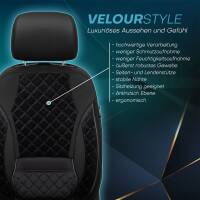 Sitzbezüge für VW Touran 1 ab 2003-2015 in (Schwarz) AION104 | Mit ABE