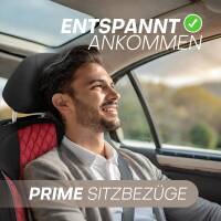 Sitzbezüge für Audi A2 8Z ab 1999-2005 in (Schwarz-Rot) AION102 | Mit ABE