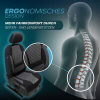 Sitzbezüge für Skoda Octavia 1 Typ 1U ab 1996-2010 in (Schwarz-Grau) AION109