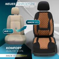 Sitzbezüge für Suzuki Baleno 2 ab 2015-2019 in (Schwarz-Braun) AION111 | Mit ABE