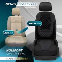 Sitzbezüge für Jeep Compass 1 ab 2007-2010 in (Schwarz) AION104 | Mit ABE