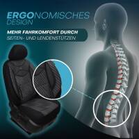 Sitzbezüge für Ford Galaxy 2 WA6 ab 2006-2014 (Schwarz-Grau) HEST115