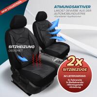 Sitzbezüge für Volvo S60 V60 2.Gen. ab 2010-2018 (Schwarz-Grau) HEST115