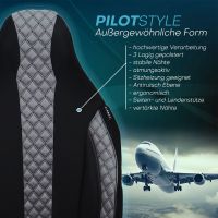 Pilot Sitzbezüge für Mercedes EQV 447 ab 2020 (Schwarz-Grau) ZARA401 | Mit ABE