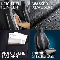 Pilot Sitzbezüge für Skoda Fabia 1 ab 1999-2007 (Schwarz-Grau) ZARA401 | Mit ABE