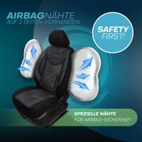 Sitzbezüge für Nissan Qashqai 2 J11 ab 2013-2021 (Schwarz-Grau) HEST115 | Mit ABE