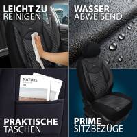 Sitzbezüge für VW Polo 6R / 6C ab 2009-2016 (Schwarz-Grau) HEST115 | Mit ABE