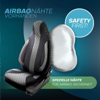 Pilot Sitzbezüge für Audi Q5 8R ab 2008-2016 (Schwarz-Grau) ZARA401 | Mit ABE