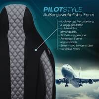 Pilot Sitzbezüge für Renault Captur 1 ab 2013-2019 (Schwarz-Grau) ZARA401 | Mit ABE