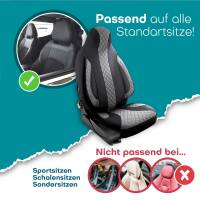 Pilot Sitzbezüge für Fiat 500X ab 2014 (Schwarz-Grau) ZARA401 | Mit ABE