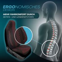 Pilot Sitzbezüge für Toyota Land Cruiser J30 ab 2021 (Schwarz-Rot) ZARA402