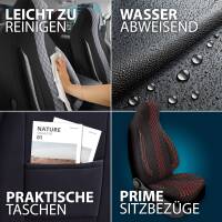 Pilot Sitzbezüge für Citroen C1 1. Gen. ab 2005-2014 (Schwarz-Rot) ZARA402