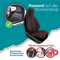 Pilot Sitzbezüge für Mitsubishi L200 4 ab 2006-2016 (Schwarz-Rot) ZARA402 | Mit ABE