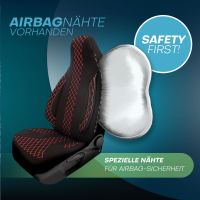 Pilot Sitzbezüge für Citroen C3 2 ab 2009-2017 (Schwarz-Rot) ZARA402 | Mit ABE