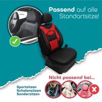 Sitzbezüge für Chevrolet Spark M300 M400 ab 2010 (Schwarz-Rot) ARTE102 | Mit ABE