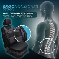 Sitzbezüge für Jeep Cherokee KL ab 2013 (Schwarz-Grau) ARTE101 | Mit ABE