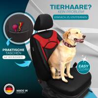 Sitzbezüge für Hyundai Bayon ab 2021 (Schwarz-Rot) ARTE102