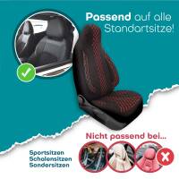 Pilot Sitzbezüge für Citroen Grand / C4 Spacetourer ab 2016 (Schwarz-Rot) ZARA402 | Mit ABE