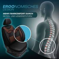 Sitzbezüge für Mercedes GLA H247 ab 2020 (Schwarz-Braun) ARTE103 | Mit ABE