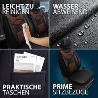 Sitzbezüge für Citroen DS4 ab 2011-2018 (Schwarz-Braun) ARTE103