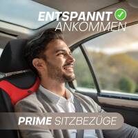 Sitzbezüge für VW Touareg 2 ab 2010-2018 (Schwarz-Rot) ARTE102 | Mit ABE