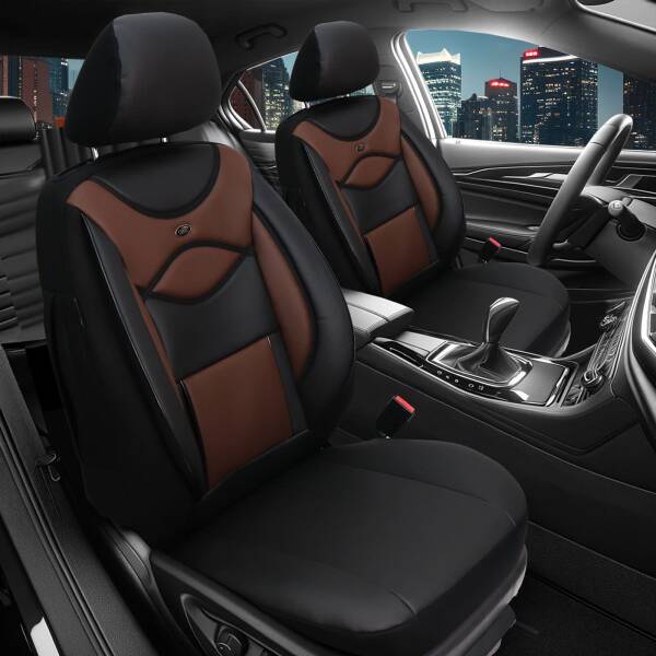 Sitzbezüge für VW T5 Transporter ab 2003-2015 (Schwarz-Braun) ARTE103