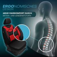 Sitzbezüge für Mercedes GLE C292 ab 2015 (Schwarz-Rot) ARTE102 | Mit ABE