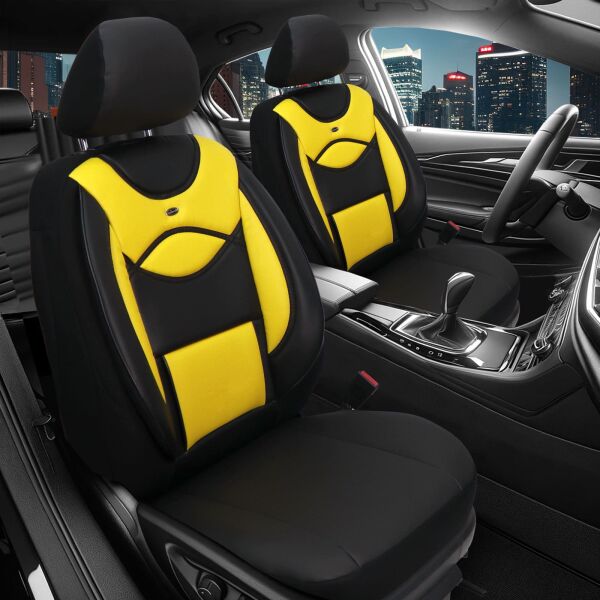 Sitzbezüge für Hyundai ix35 ab 2007-2015 (Schwarz-Gelb) ARTE105 | Mit ABE