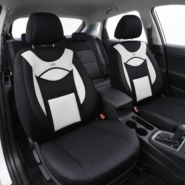 Sitzbezüge für Fiat Tipo/Aegea ab 2015 (Schwarz-Weiß) ARTE108 | Mit ABE