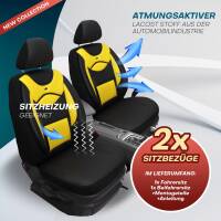 Sitzbezüge für Fiat Doblo 1 ab 2000-2010 (Schwarz-Gelb) ARTE105