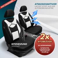 Sitzbezüge für Mazda 3 1.Gen. ab 2003-2009 (Schwarz-Weiß) ARTE108 | Mit ABE